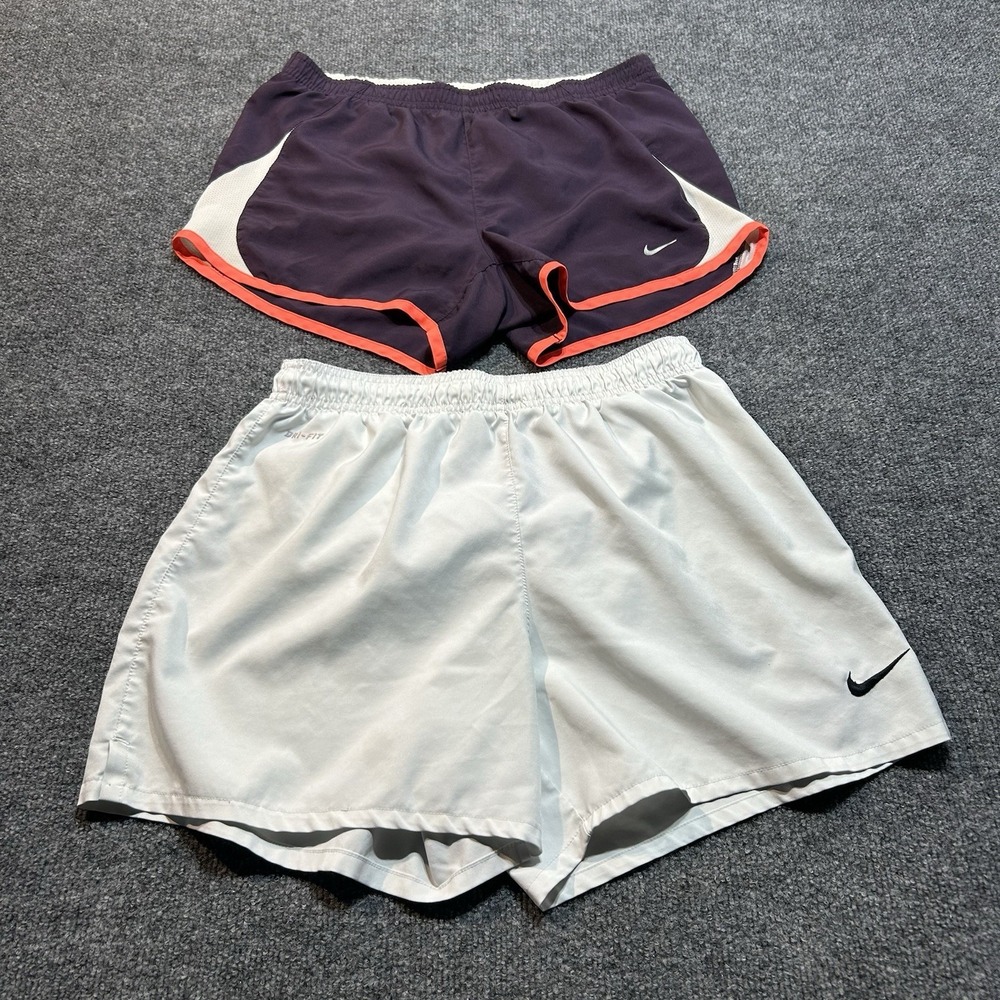 Nike Women's Size Small Running  Swimming Shorts LOT of 2 White Purple Black